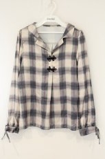 画像1: axes femme POETIQUE / チャイナボタンシャツ M ベージュ O-26-08-20-012-AX-BL-OW-OS (1)