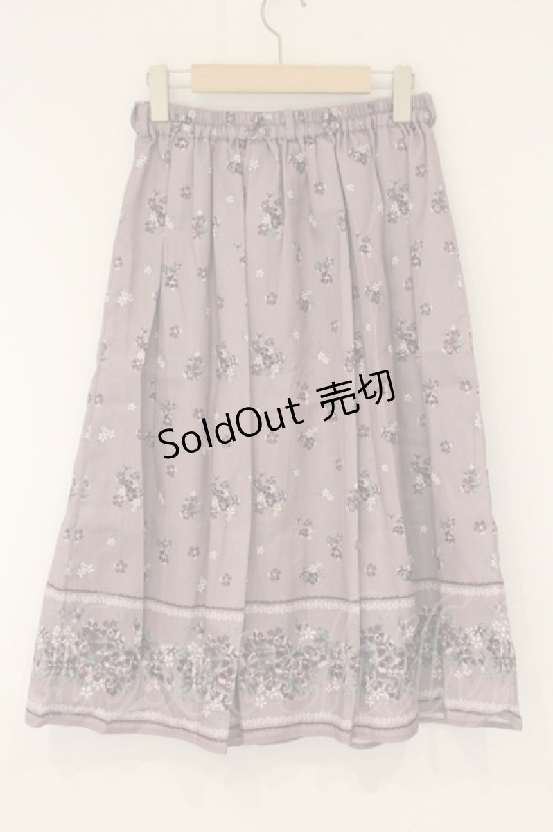 画像3: axes femme / すみれ柄サス付スカート（サス欠品） M パープル O-26-08-20-013-AX-SK-OW-OS (3)