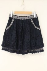 画像1: axes femme / 総レースショートパンツ M ネイビー O-26-08-20-016-AX-PA-OW-OS (1)