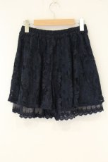 画像3: axes femme / 総レースショートパンツ M ネイビー O-26-08-20-016-AX-PA-OW-OS (3)