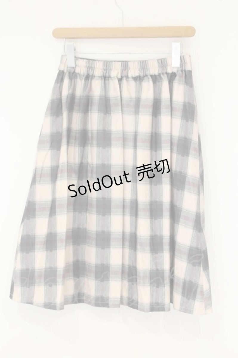 画像3: axes femme POETIQUE / チャイナボタンチェックプリーツスカート M キナリ O-26-08-20-019-AX-SK-OW-ZT791 (3)