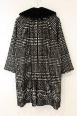 画像3: axes femme / ファー襟チェックコート M クロ O-26-08-20-020-AX-CO-OW-OS (3)