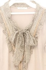 画像2: axes femme / シフォンフリルカットソー M ベージュ O-26-08-21-035-AX-TO-IG-OS (2)