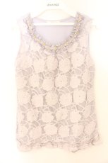 画像1: axes femme / フロント薔薇レースタンクトップ M ラベンダー O-26-08-21-036-AX-TO-IG-OS (1)