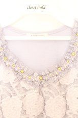 画像2: axes femme / フロント薔薇レースタンクトップ M ラベンダー O-26-08-21-036-AX-TO-IG-OS (2)