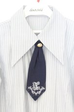 画像2: Amavel / Stately Emblem シャツブラウス  ブルーストライプ O-26-08-21-007-CA-BL-IG-OS (2)