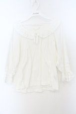 画像1: PINK HOUSE / ローンフリル襟カットソー  シロ O-26-08-21-021-LO-TO-IG-OS (1)