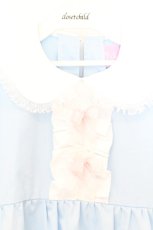 画像2: Nile Perch / サテンフリルワンピース  サックス×シロ O-26-08-21-026-LO-OP-IG-OS (2)