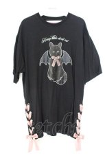 画像1: Honey Cinnamon / Devil kitten Tシャツ  クロ O-26-08-21-029-LO-TO-IG-OS (1)