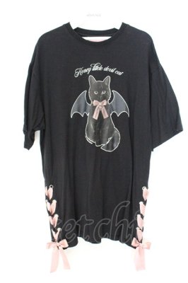 Preview of Devil kitten Tシャツ  クロ