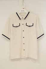 画像1: axes femme / ミリタリー風タイ付ブラウス M キナリ O-26-08-22-032-AX-BL-OW-OS (1)