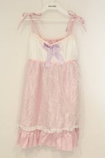 画像1: Nile Perch / オーガンジースパンコールキャミソールワンピース  ピンク O-26-08-22-034-LO-OP-IG-OS (1)