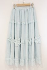 画像3: axes femme POETIQUE / シアーギンガムティアードスカート M サックス O-26-08-22-059-AX-SK-OW-OS (3)