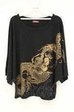 画像1: Qutie Frash / 2021年ノベルティフェアドルマンTシャツ  ブラック×ゴールド O-26-08-22-073-QU-TS-OW-OS (1)