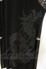 画像3: Qutie Frash / 2店舗限定チャイナロングTシャツ  カーキグリーン×ブラウン O-26-08-22-075-QU-TO-OW-OS (3)