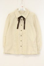 画像1: axes femme / ストライプブラウス M キナリ O-26-08-22-100-AX-BL-OW-OS (1)