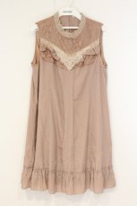 画像1: axes femme / レース切替ノースリーブワンピース M ピンク O-26-08-22-102-AX-OP-OW-OS (1)