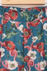 画像2: pays des fees  / 2019Autumn/Winter Collection[CUT-UP]Opium poppy Slacks　パンツ 1 グリーン×マルチカラー O-26-08-22-123-PU-PA-OW-OS (2)