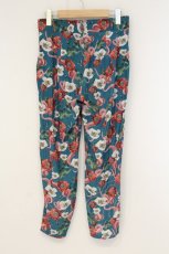 画像4: pays des fees  / 2019Autumn/Winter Collection[CUT-UP]Opium poppy Slacks　パンツ 1 グリーン×マルチカラー O-26-08-22-123-PU-PA-OW-OS (4)