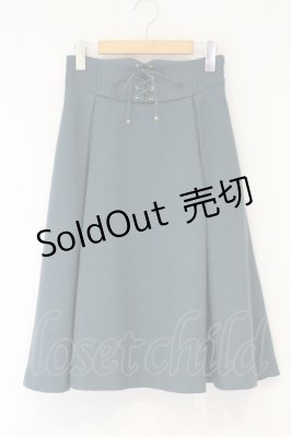 Preview of フロントレースアップフレアースカート  グリーン