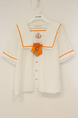 Preview of Crown Emblemスクエアセーラーブラウス F オレンジ