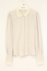 画像1: an another angelus / クレリックレース衿シャツ  ピンクベージュ O-26-08-24-004-CA-BL-IG-OS (1)