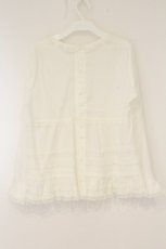 画像4: PINK HOUSE / レースボーダーブラウス  シロ O-26-08-24-042-LO-BL-IG-OS (4)