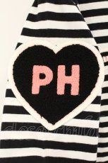 画像3: PINK HOUSE / CHELSEA ボーダーワッペンカットソー 3(M) シロ×クロ O-26-08-24-049-LO-TO-IG-OS (3)