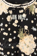 画像2: PINK HOUSE / ブーケ柄カットソー  クロ O-26-08-24-054-LO-TO-IG-OS (2)