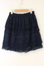 画像4: Jane Marple / コットンレースティアードスカート M ネイビー O-26-08-24-079-JM-SK-OW-OS (4)