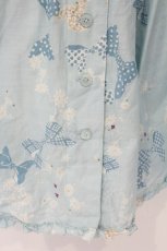 画像3: PINK HOUSE / ひな菊リボンプリントティアードスカート  サックス O-26-08-24-081-LO-SK-IG-OS (3)