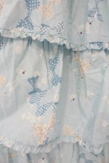 画像4: PINK HOUSE / ひな菊リボンプリントティアードスカート  サックス O-26-08-24-081-LO-SK-IG-OS (4)