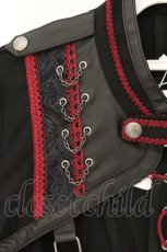 画像2: Ozz oneste / Whimsical Rosy Catsショートジャケット L ブラック×レッド O-26-08-24-018-OO-JA-IG-OS (2)