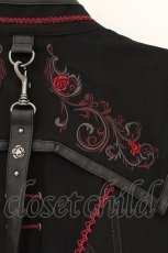 画像5: Ozz oneste / Whimsical Rosy Catsショートジャケット L ブラック×レッド O-26-08-24-018-OO-JA-IG-OS (5)