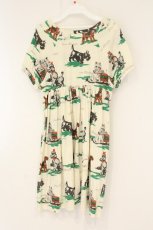 画像3: Jane Marple / ケンネルプリントのカットソーワンピース M アイボリー O-26-08-24-021-JM-OP-OW-OS (3)