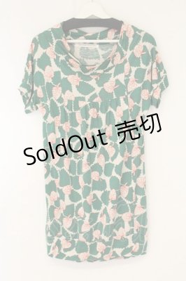 Preview of いちごと葉っぱ柄カットワンピース M グリーン