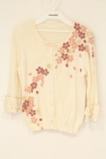 画像1: PINK HOUSE / さくらモチーフカーディガン  シロ O-26-08-25-031-LO-TO-IG-OS (1)