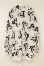 画像1: Drug Honey / スケルトンテディプルパーカー  ホワイト×グレー O-26-08-25-055-PU-TO-IG-OS (1)