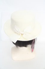画像3: m petit by misako / TT*AMリボンカンカン帽 57.5cm オフホワイト O-26-08-25-1004-LO-AC-OW-OS (3)