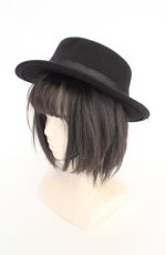画像1: m petit by misako / TT*AMリボンカンカン帽 57.5cm クロ O-26-08-25-1005-LO-AC-OW-OS (1)