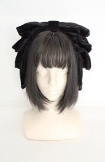画像3: Hoshibako Works / お人形風ラッピングリボンカチューシャ  クロ O-26-08-25-1010-LO-AC-OW-OS (3)
