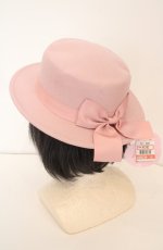 画像2: m petit by misako / TT*AMリボンカンカン帽 57.5cm ピンク O-26-08-25-1002-LO-AC-OW-OS (2)