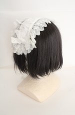 画像2: ATELIER PIERROT / ギャザーヘッドドレス  ホワイト O-26-08-25-1017-EL-AC-OW-OS (2)