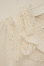 画像2: axes femme / フリル×レースリボンプルオーバー M シロ O-26-08-25-007-AX-TO-IG-OS (2)