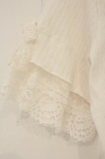 画像3: axes femme / フリル×レースリボンプルオーバー M シロ O-26-08-25-007-AX-TO-IG-OS (3)