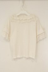 画像4: axes femme / フリル×レースリボンプルオーバー M シロ O-26-08-25-007-AX-TO-IG-OS (4)