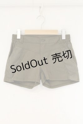 Preview of 異素材切り替えショートパンツ  カーキグリーン