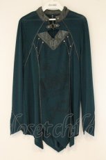 画像1: Ozz Croce / デコルテデザインカットソー  グリーン O-26-08-25-070-OO-TO-OW-OS (1)