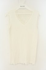 画像1: axes femme / レース切り替えタンクトップ  シロ O-26-08-25-2055-AX-TO-OW-OS (1)
