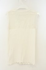 画像2: axes femme / レース切り替えタンクトップ  シロ O-26-08-25-2055-AX-TO-OW-OS (2)
